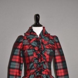 Tartan Plaid Ruffle Blouse